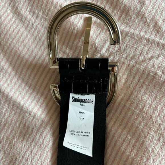NWOT Sinéquanone Paris leather belt - Picture 4 of 4